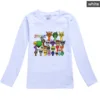 Cute Sprunki Cartoon Clothes Autumn Kids Game Incredibox T Shirt Baby Girls Long Sleeve Tops Toddler Boys O-neck Cotton T-shirt 2