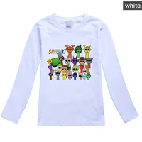 Cute Sprunki Cartoon Clothes Autumn Kids Game Incredibox T Shirt Baby Girls Long Sleeve Tops Toddler Boys O-neck Cotton T-shirt 2