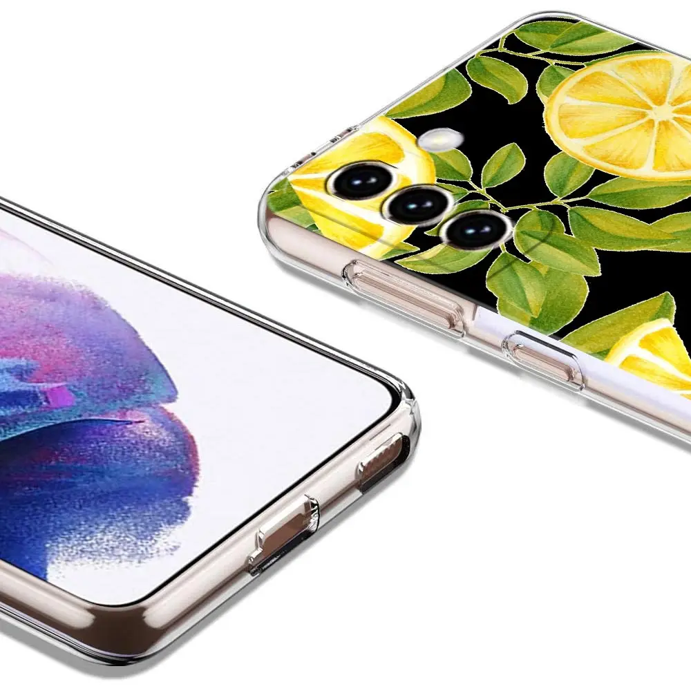 Mediterranean Lemon Clear Silicone Phone Case