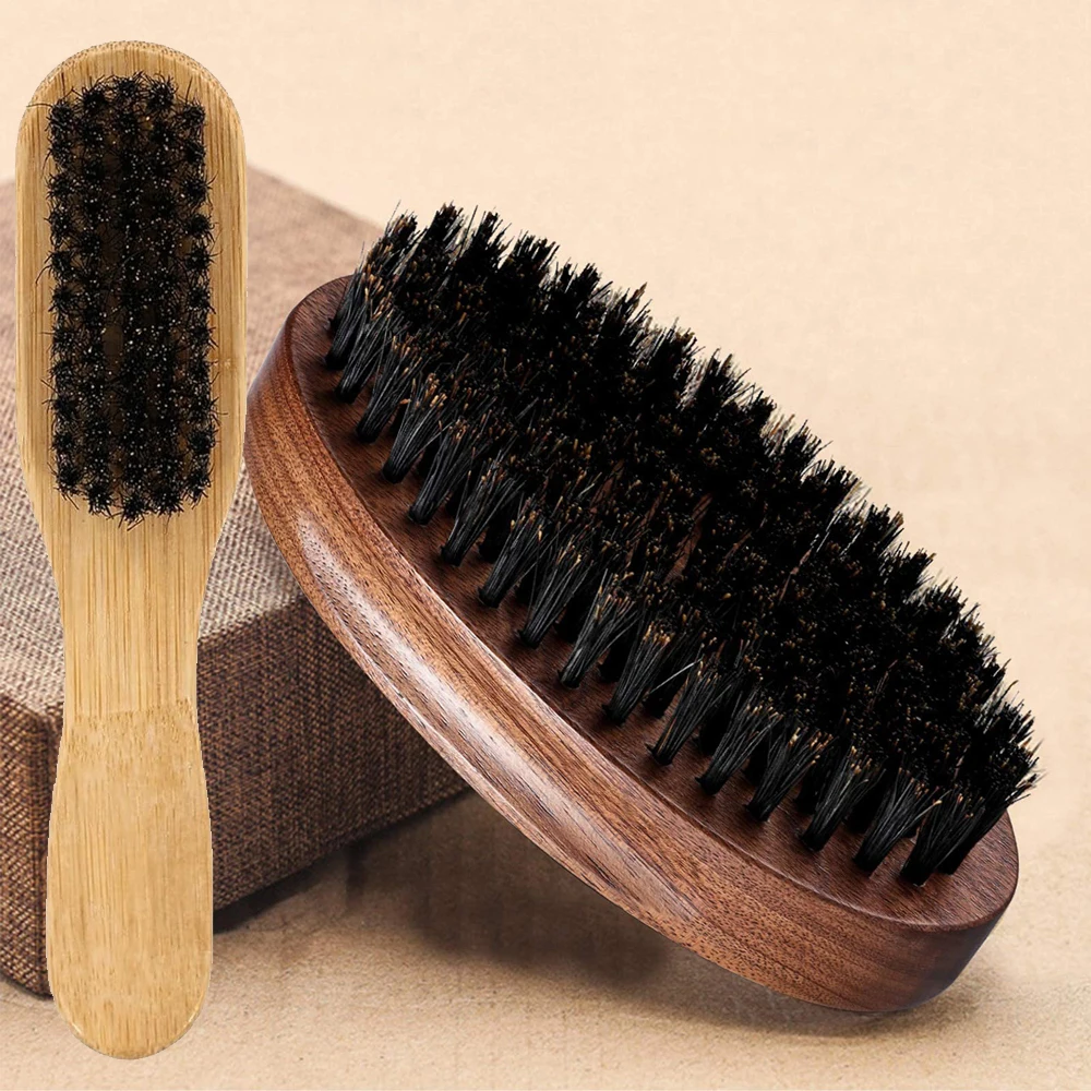 Premium Beard Grooming Kit - Bristle Brush & Bamboo Comb