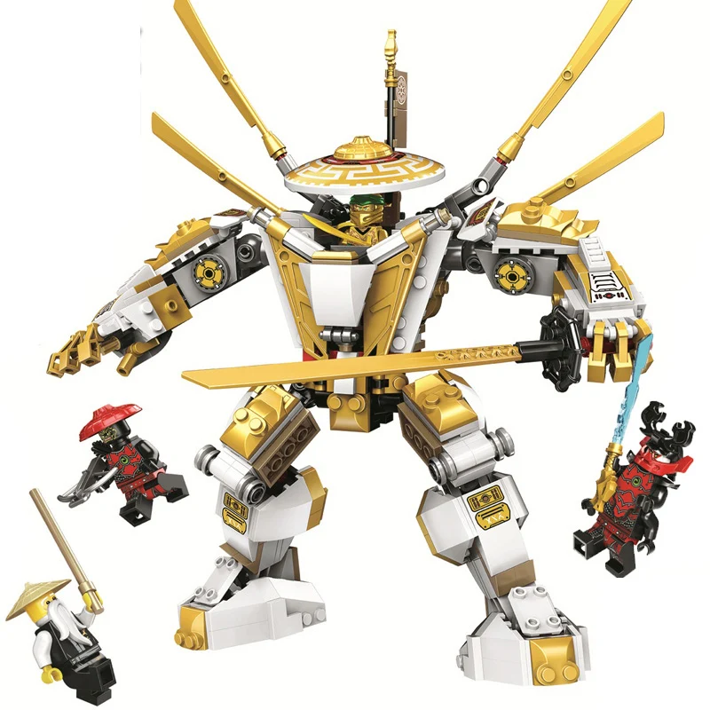 2021 New 517pcs Ninja Golden Mech Titan Robot Model set Building Blocks 71702 Ninjagoes Kids Toy Bricks birthday gift |