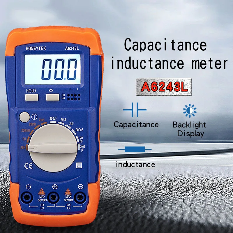 A6243L Digital LC Meter Multimeter Professional Capacitor Tester Automotive Inductance Capacitance Meter Tester Analog 4