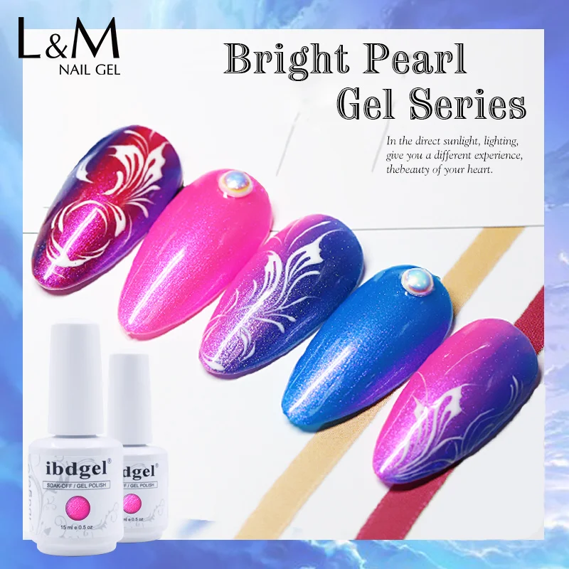 ibdgel bright pearl gel Polish Semi-Permanent Nail Art Varnish Long Lasting Lacquer Manicure 2
