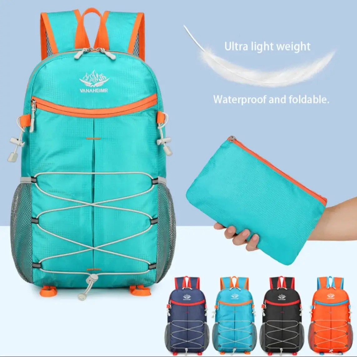 

Portable Foldable Backpack Folding Mountioneering Bag Ultralight Outdoor Climbing Cycling Travel Knapsack Hiking Daypack