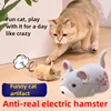 Interactive Cat Toy Electric Cat Toy Mouse Interactive Electric Hamster Cat Toy Self-Moving Obstacles Avoid 3