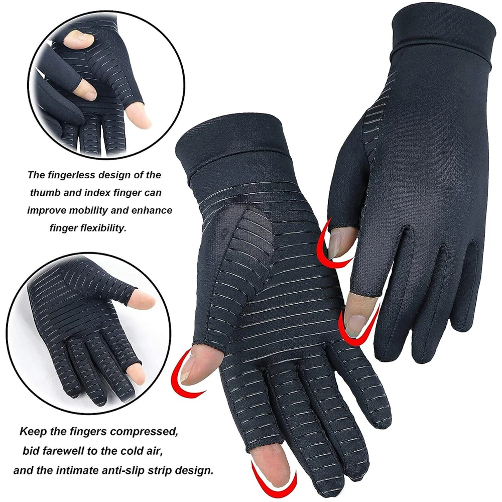 Compression Gloves Copper Arthritis Gloves for Hand Pain Relief, Rheumatoid Osteoarthritis, Swelling, Carpal Tunnel