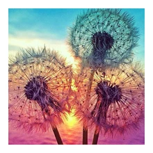  5D DIY Diamond Picture Dandelion Series Full Round Drill Diamond Embroidery Cross Stitch Rhinestone Decor Accessories 