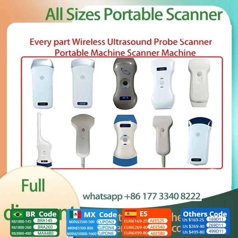 Free Suitcase Wireless Ultrasound Probe Scanner Portable Machine WIFI Ultrasound Scanner Machine Support iOS Android Windows