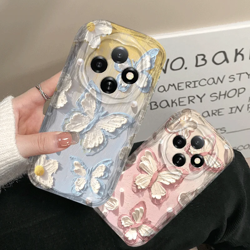 Shockproof Butterfly Pattern Flexible TPU Case - Protective Back Cover s