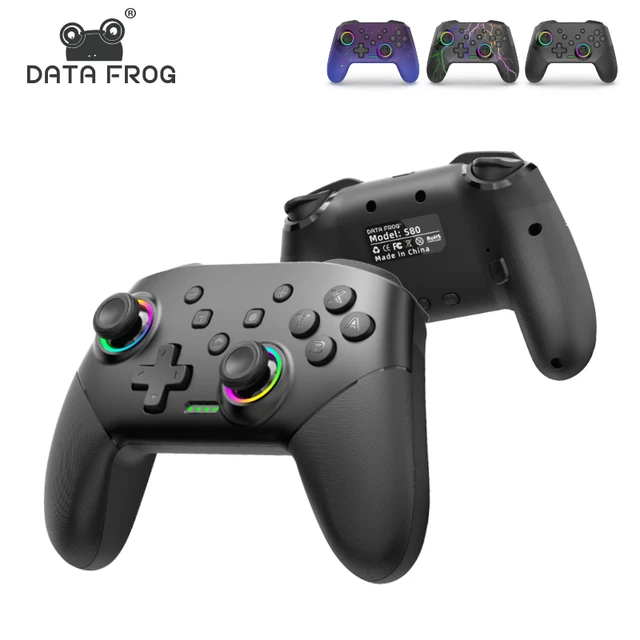 DATA FROG Wireless Controller For Switch OLED/Lite Console Pro Gamepad with 1000Mah Battery Programmable Turbo Function