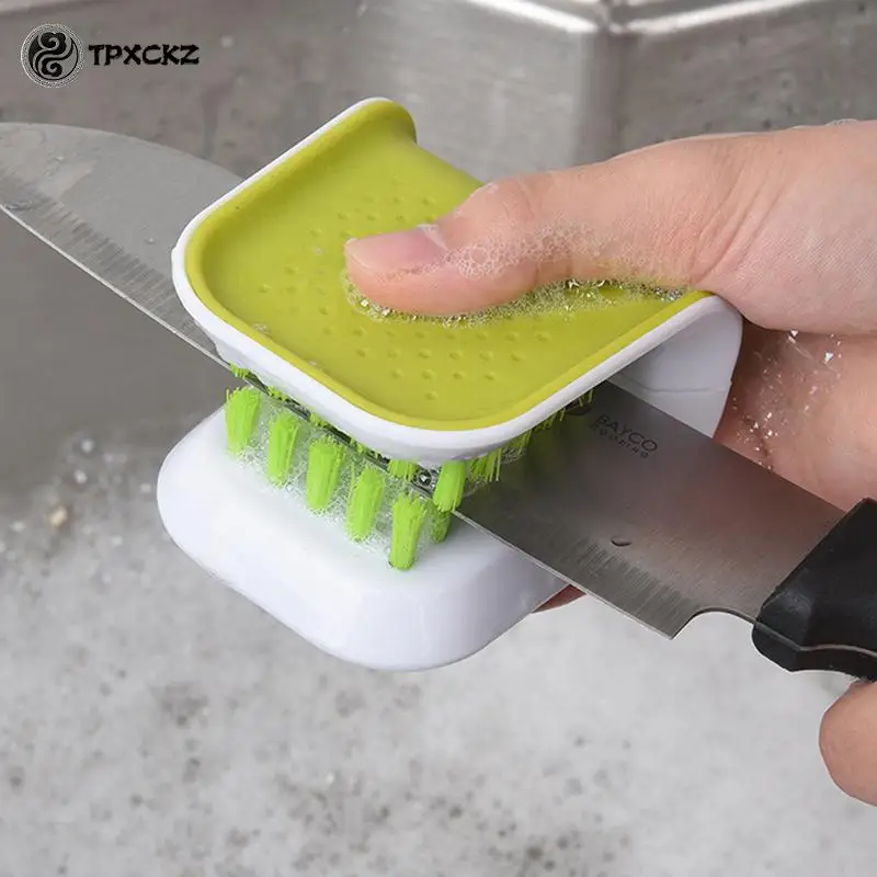 Blade Brush Knife And Cutlery Cleaner Openable Cleaning U Shape Kitchen