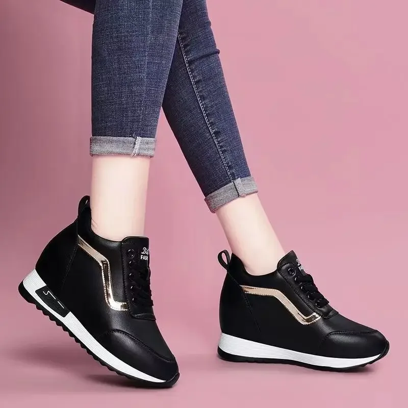 

Women Autumn Wedge Shoes Ladies Casual Increase Shoes Hide Heels Shoes Female Thick Bottom Breathable Trainers Zapatos De Mujer