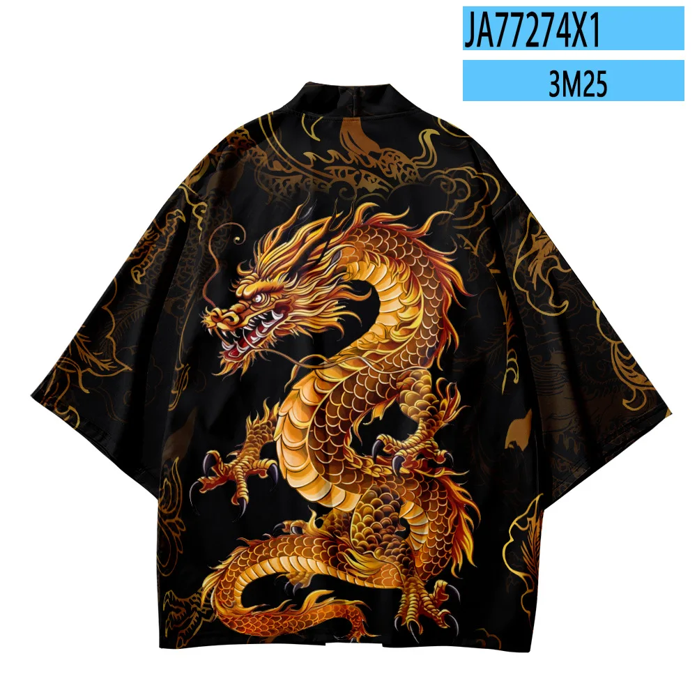 

New Design Dragon Print Fashion Japanese Cardigan Haori Women Traditional Asian Clothing Cosplay Shirts Yukata Beach Kimono