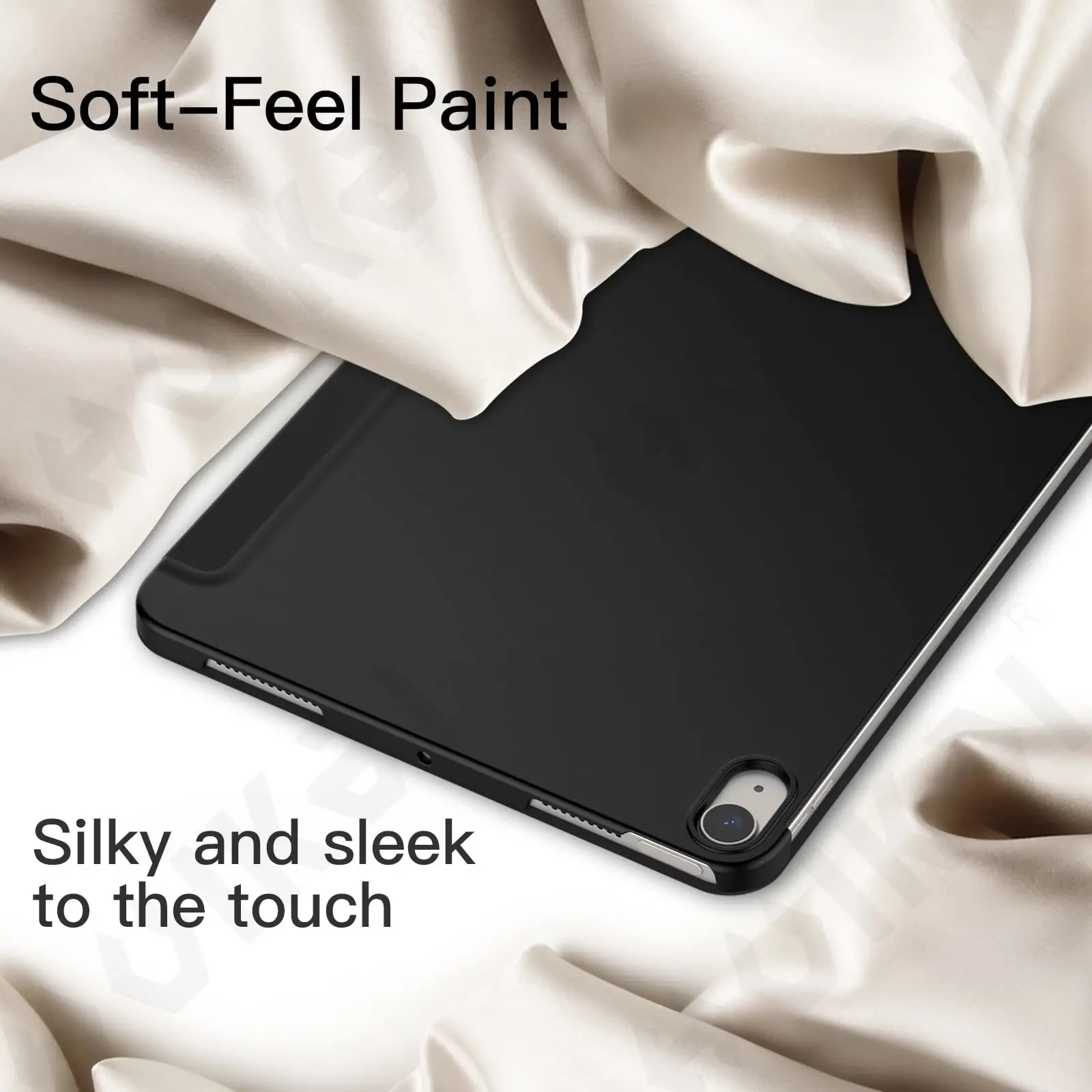 Slim Translucent Back Tri-Fold Stand Tablet Case with Pen Charging and Auto Wake/Sleep Functionality