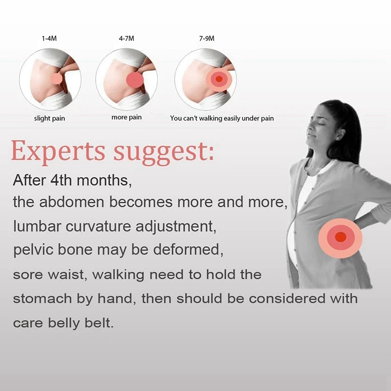 4X Maternity Support Belt Breathable Pregnancy Belly Band Abdominal Binder Adjustable Back/Pelvic Support- L