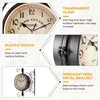 Antique-Look Wall Hanging Double Sided Clock Retro Station Clock Round Chandelier Scroll Wall Mount Home Decor Wall Clock 8 inch 6