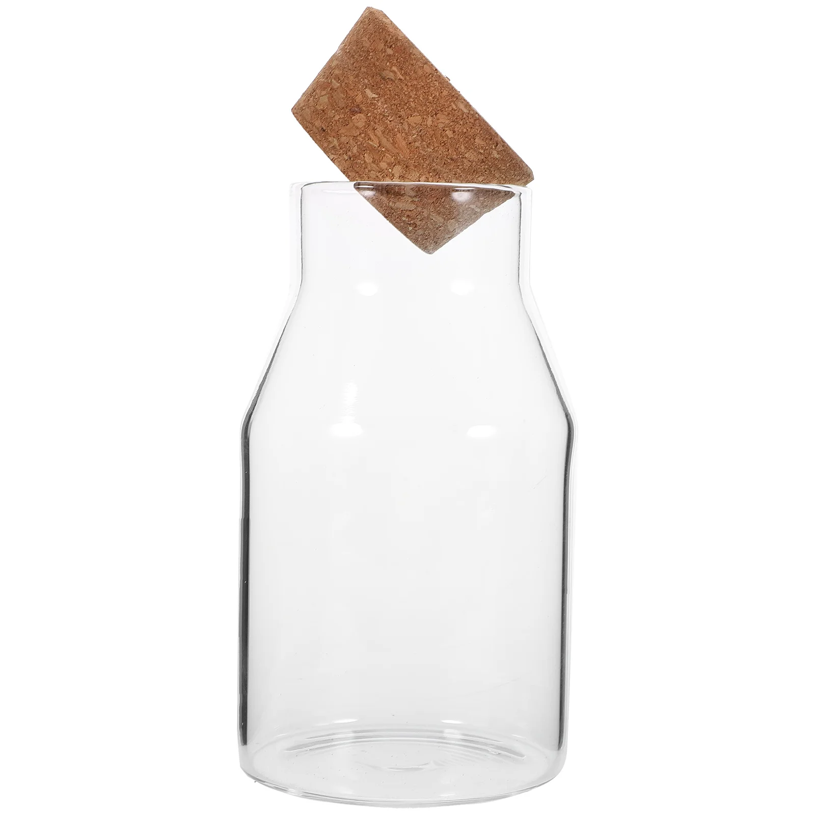 

Clear Glass Canister with Cork Stopper Household Sealed Can Glass Storage Container Glass Food Canister with Airtight Cork Lid