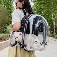 Large Capacity Cat Backpack Pet Carrier Spacecraft Double Shoulder Dog Cage Bag Portable Outdoor Cat Carrying Tool