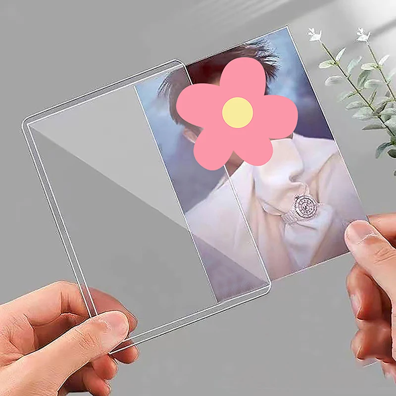 10PCS Kpop photogcards pellicola protettiva Idol Photo Sleeves Holder con protezione dello schermo protezione della carta da gioco di cancelleria scolastica