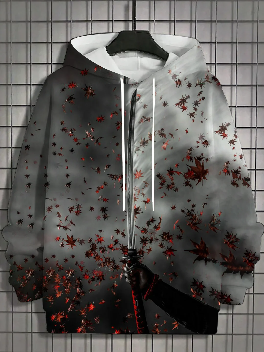 thumbnail image 1 of Sudadera con capucha para hombre nueva de otoño 2024 con estampado 3D de samuráis japoneses, sudadera con capucha de estilo hip hop de moda callejera, ropa para hombre, 1 of 5