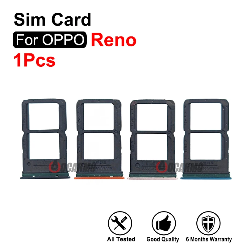 

For OPPO Reno SIM Card Tray MicroSD Slot Holder Replacement Parts Blue Pink Green Orange