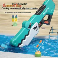 Large Size Electric Water Gun Crocodile Automatic Suction Water Guns Toy Children's Blow-Water Spray Pistol Swim Pool Toys Boy 1