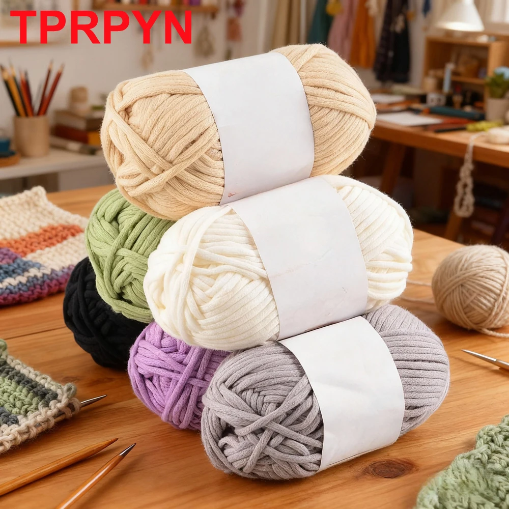 Crochet & Knitting Hollow Yarn for DIY Projects: Bags, Cushions, Mats, Hats, and More