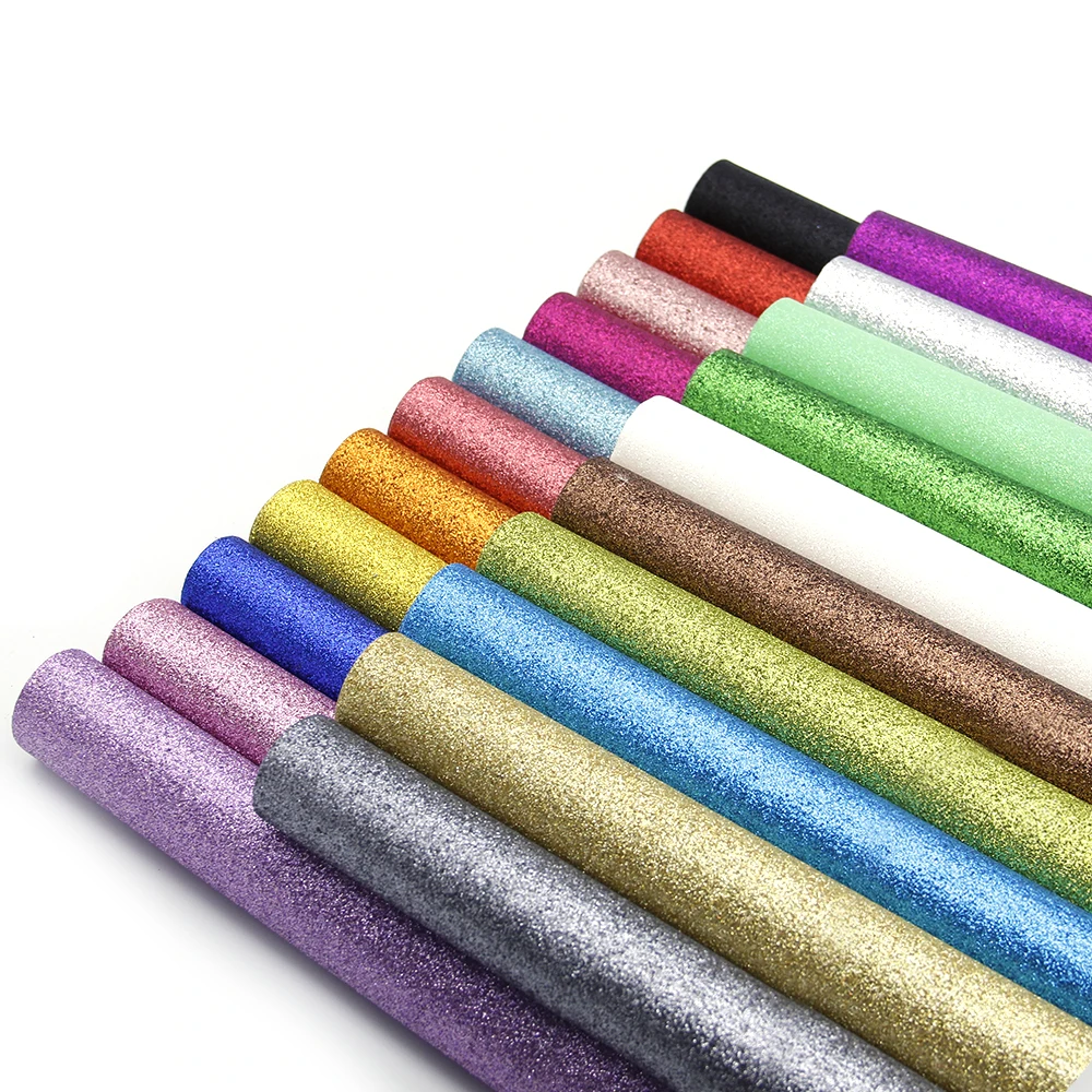 Glitter Synthetic Leather Fabric Hair Bow Bag Crafts DIY Phone Case Wallet 20*33cm craft fabric fabric material faux leather fabric