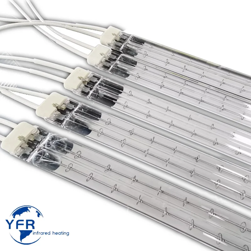J118 Heater Halogen Bulb Infrared Halogen Lamp 110V/220V 150W 300W 500W Single Spiral Heating Drying Quartz Glass