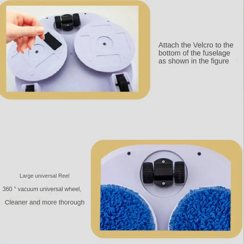 USB Electric Household Fully Automatic Lazy Floor Cleaning Machine Double Mop Wet and Dry Dual-purpose Smart Sweeping Robot 3