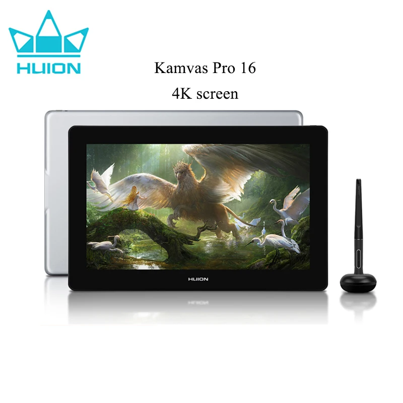 Kamvas Pro 16 4K Huion Graphics Tablet Monitor Schermo Da 15.6 Pollici Vetro Antiriflesso Tavoletta Da Disegno Digitale 120% Srgb Pen Display