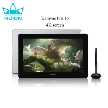 Huion Kamvas Pro 16 4K Graphics Tablet Monitor 15.6 Inch Screen Anti-glare Glass Digital Drawing Tablet 120% sRGB Pen Display