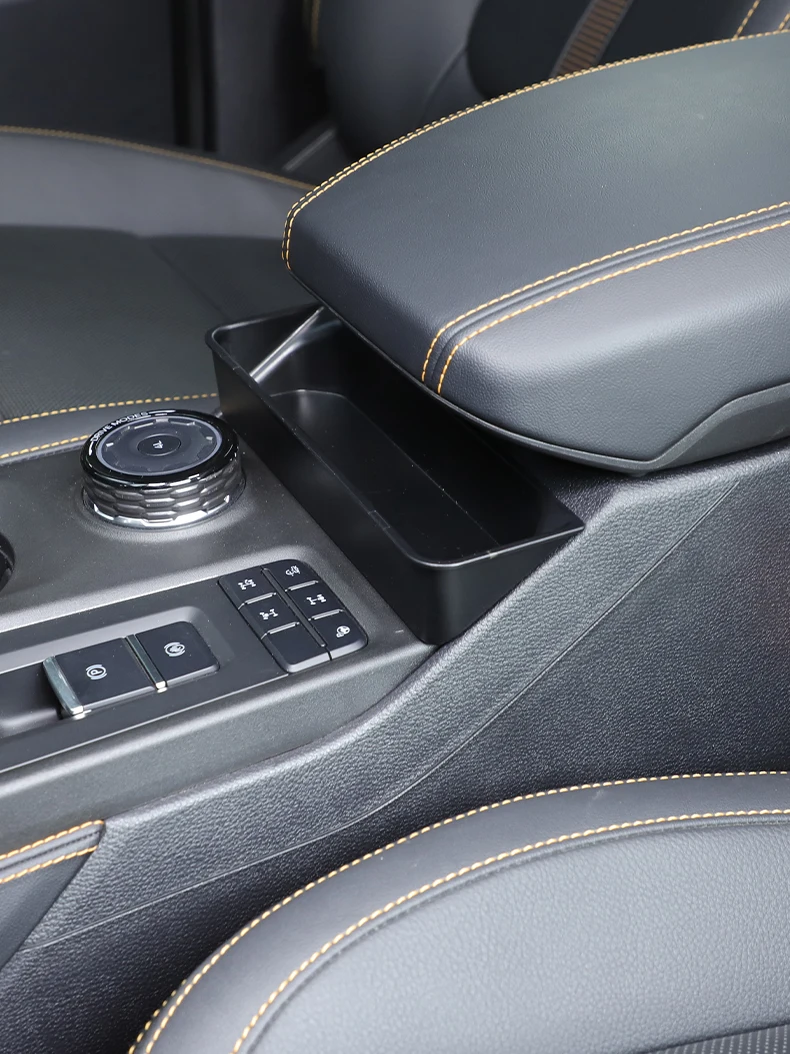 Für Ford Ranger 2023-2025 ABS Schwarze Auto-Armlehnenbox Vordere Aufbewahrungsbox Multifunktionale Aufbewahrungsbox Auto-Innenausstattung – Detail 9