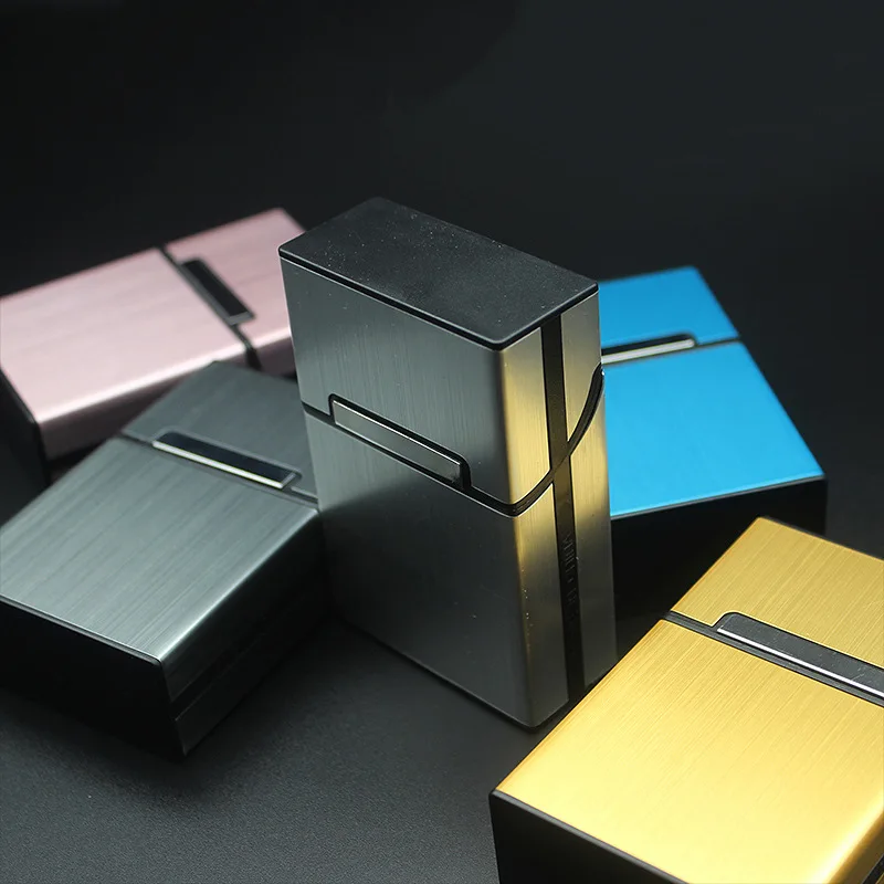 Description Picture 5 of itemModern Aluminum Alloy Cases Cigarette Case Tobacco Holder Pocket Box Storage Container Cigarette Accessories Exquisite Gifts