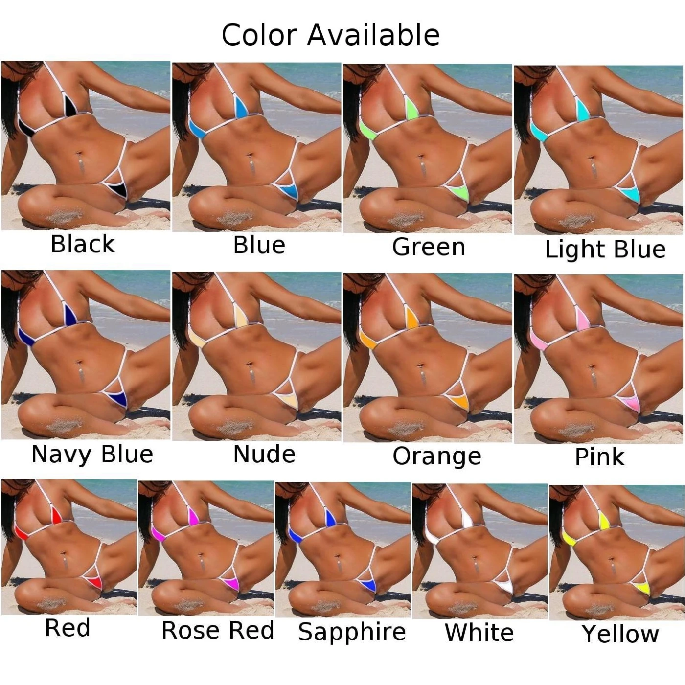 Lingerie Set Womens Swimsuit Comfortable G-string Panties Sexy Swimsuit Swimwear Thong Bra Underpants