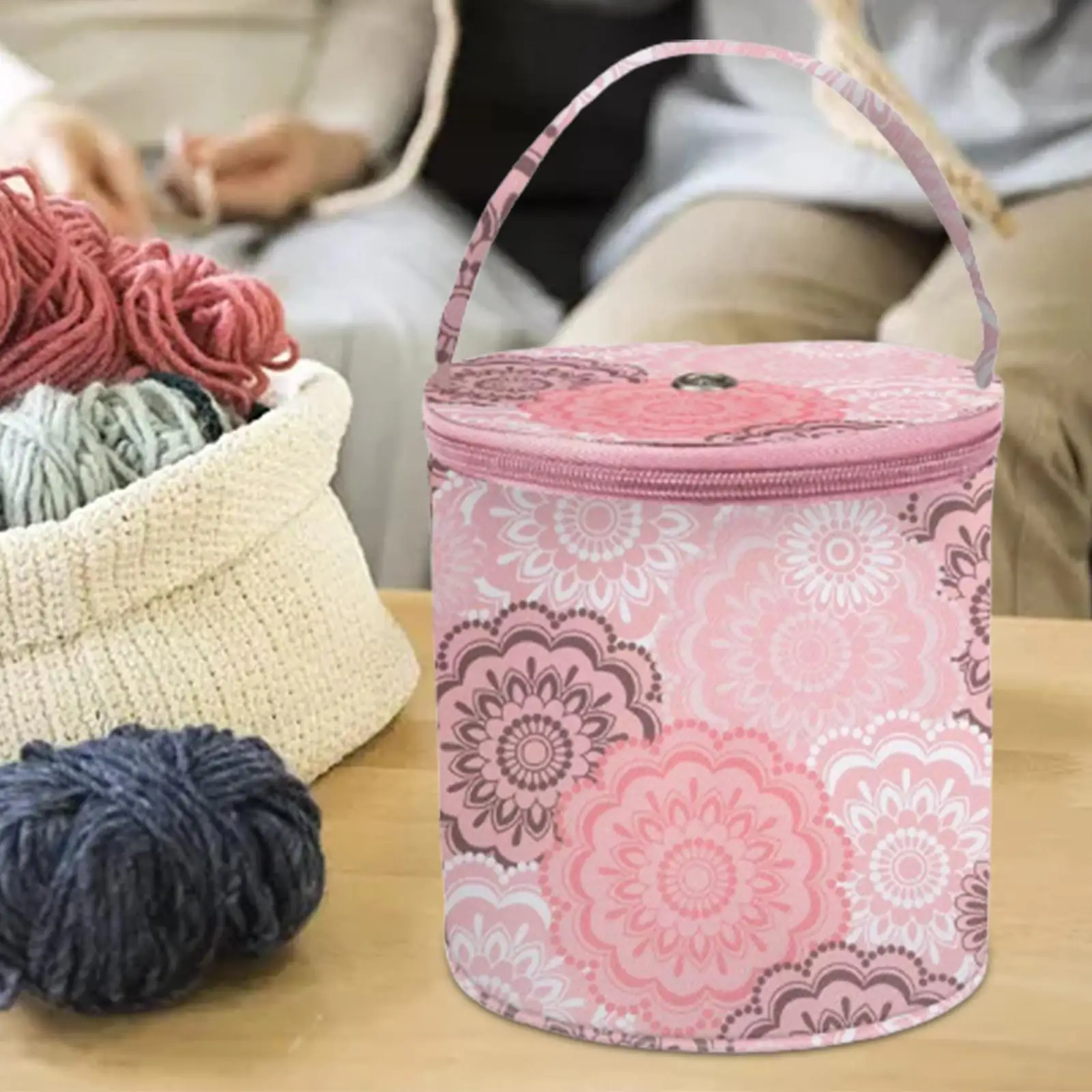 Knitting Bag Yarn Portable Durable Storage Tote Organizer Knitting Needles  Supplies Gifts Traveling Knitting Organizer Bucket Ba - AliExpress