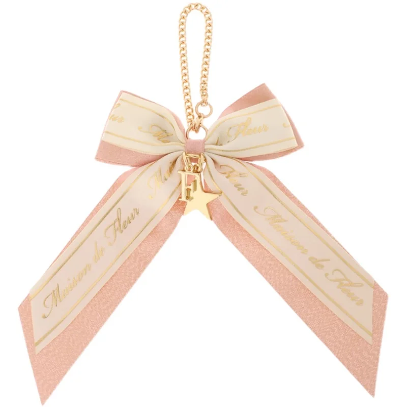 New Lolita Style Five-Pointed Star Big Bow Jewelry Pendant Letter Bowknot Pendant for Handbag Women's Cute Bag Charms