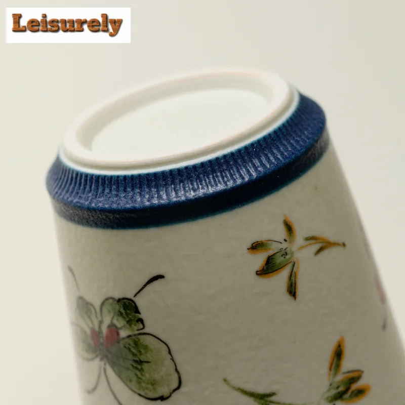 100ml Butterfly Orchid Cola Mug Breakfast Cup Water Ice Cold Juice Jug Bubble Teacup Cold Hot Water Jug Drinkware Decoration