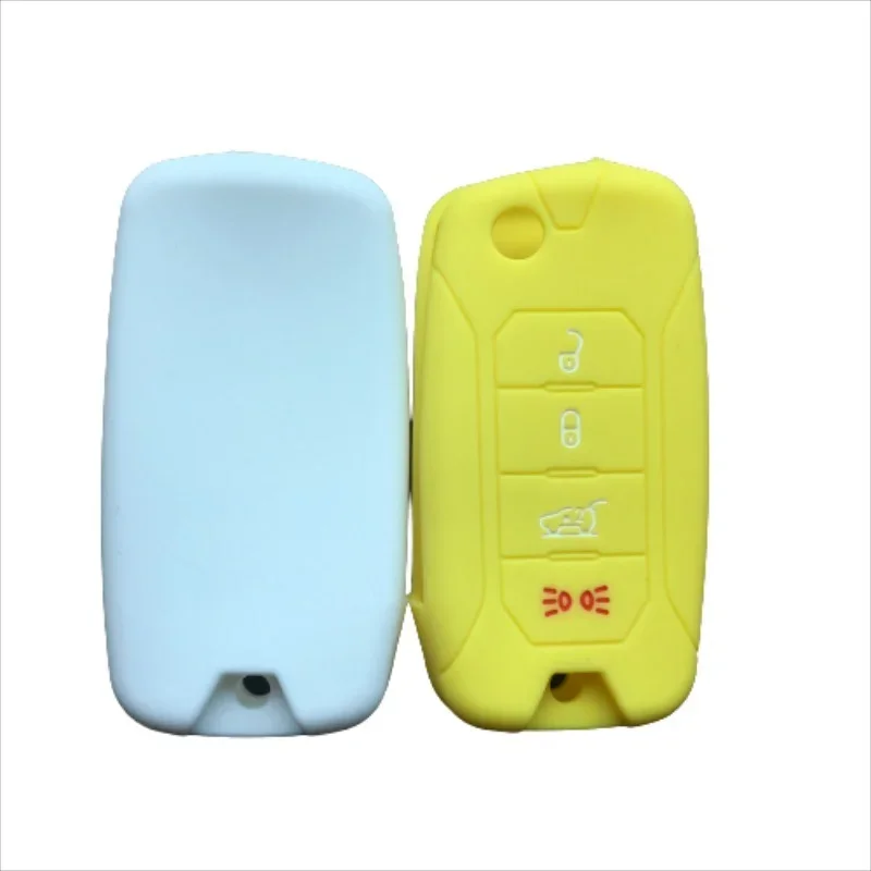 Silicone Car Key Case Cover Shell Bag for Jeep Renegade 4 Buttons Folding Remote Key key case key case cover car key shell