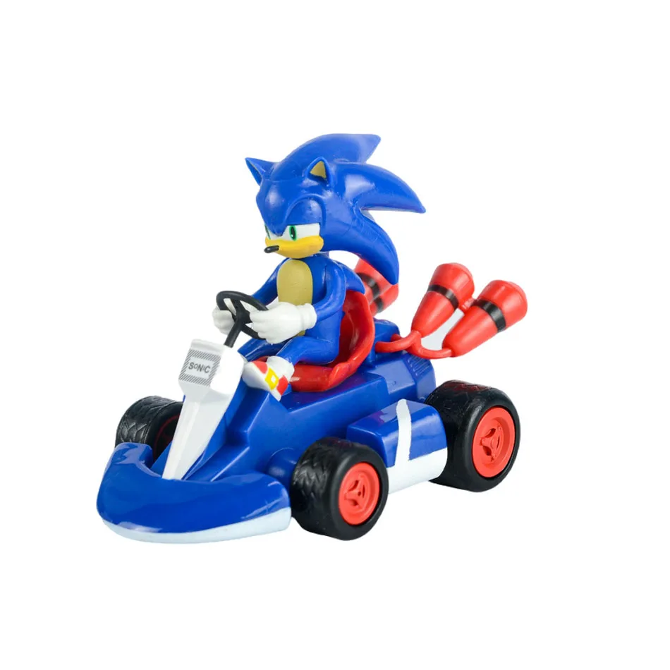 5pcs Sonic the Hedgehog Toy Car Model Sliding Racing Cars Cartoon Game Anime Pull-back vehicle fun Collecting Toys Gifts 3