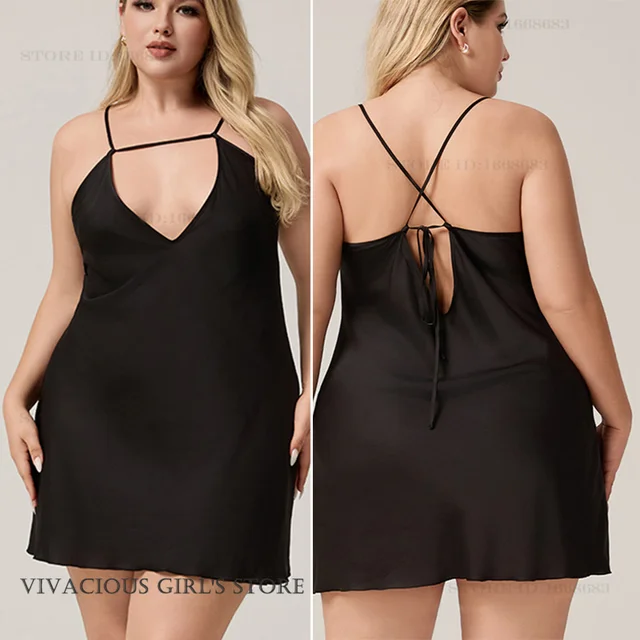 حجم كبير 4XL 5XL أنثى ثوب النوم قميص النوم 1