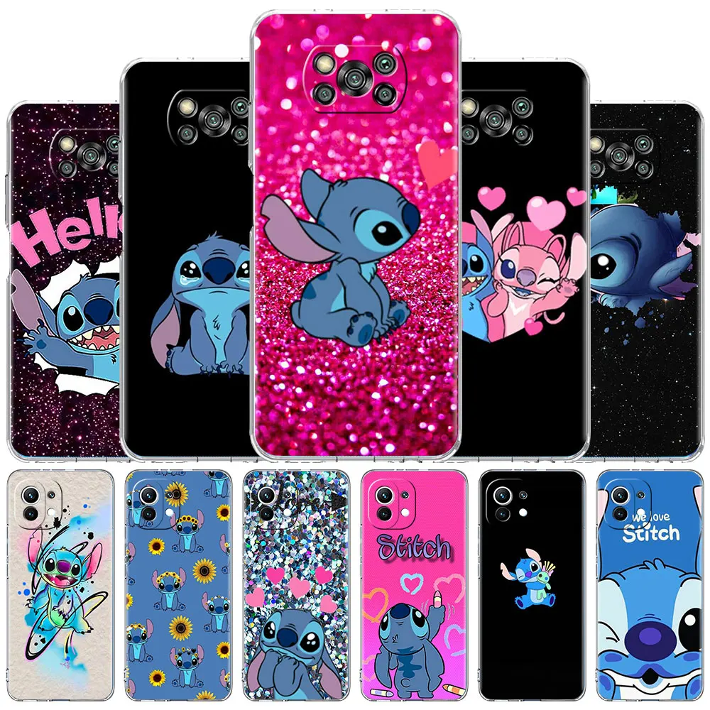 Funda Lilo Stitch azul Koala para Xiaomi Mi Poco X3 NFC 11 Lite 10T 12