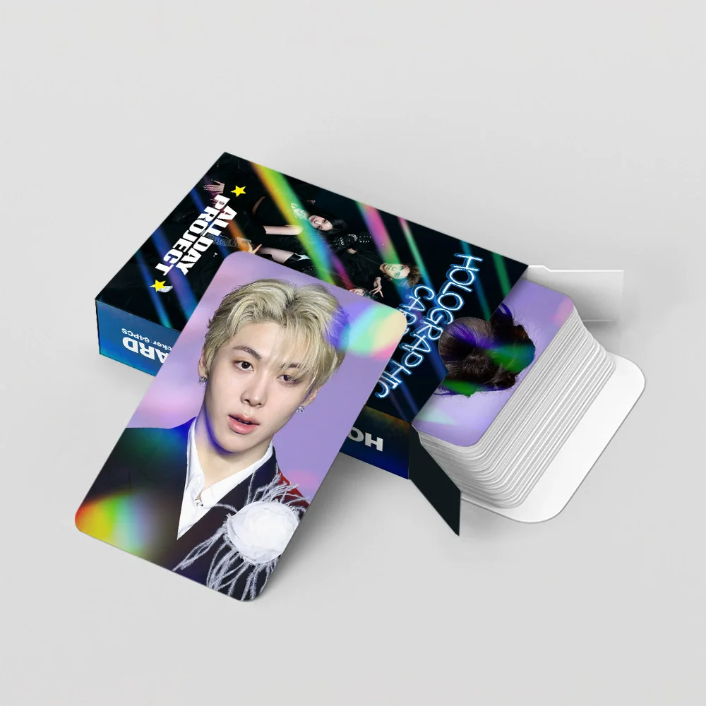 124Pcs 한국어 Allday 프로젝트 홀로그램 포토 카드 세트-Annie Tarzzan Bailey LOMO Collectible Cards 스티커 선물