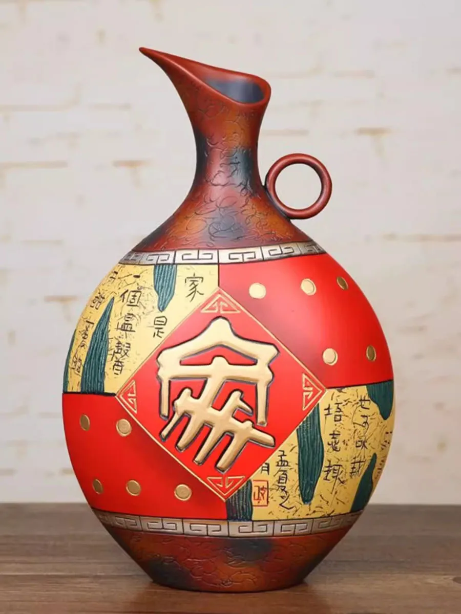 Chinese Style Vase Decorations for Living Room, TV Cabinet, Wine Cabinet, Entrance, Relocation, New Home Gifts