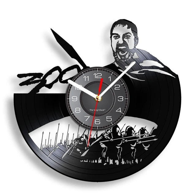 Horloge murale en vinyle spartiates, film, disque vinyle, décoration pour  chambre à coucher, gladiateur, roi guerrier, héros, découpé au Laser, Album  de musique, montre murale rétro, 300 - AliExpress