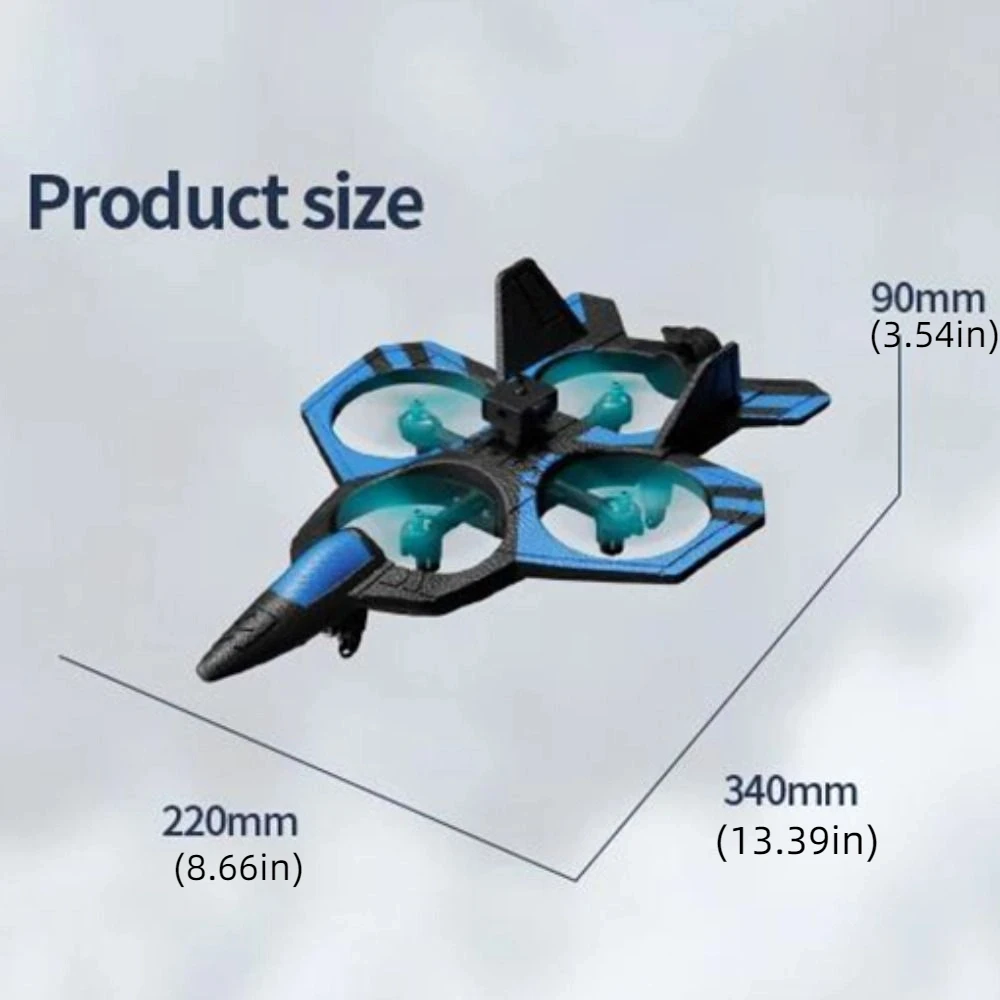 EPP Foam V46 Foam RC Aircraft RC Drones Rechargeable Remote Control Aircraft Gravity Sensing with Light Obstacle Avoidance Plane