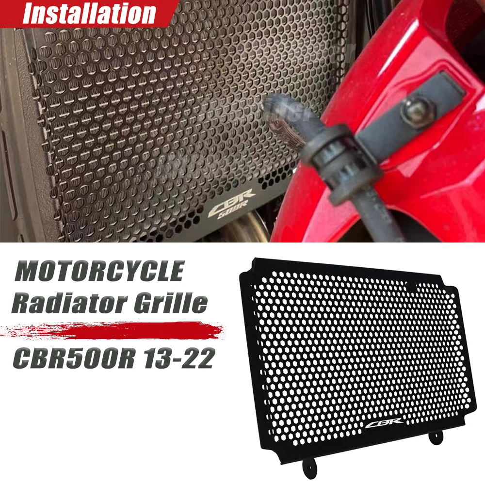 

For Honda CBR 500R/500 R CBR500R 2013-2021 2022 Motorcycle Radiator Grille Grill Cover Guard Protection Protector