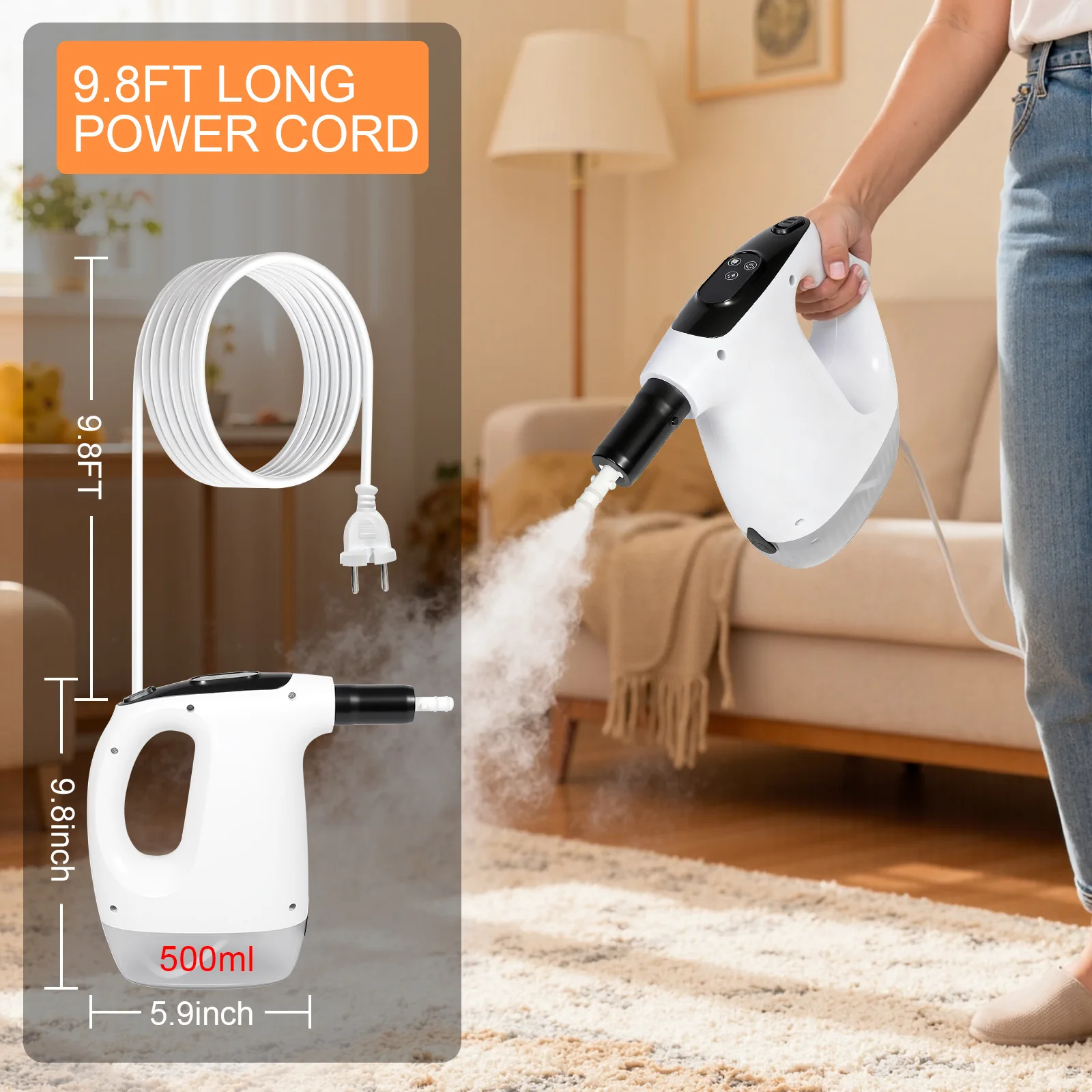 Handheld Steam Cleaner Portable Multifunctional Cleaner High Temperature Sterilization Steam Clean Machine Kitchen Cleaning Tool