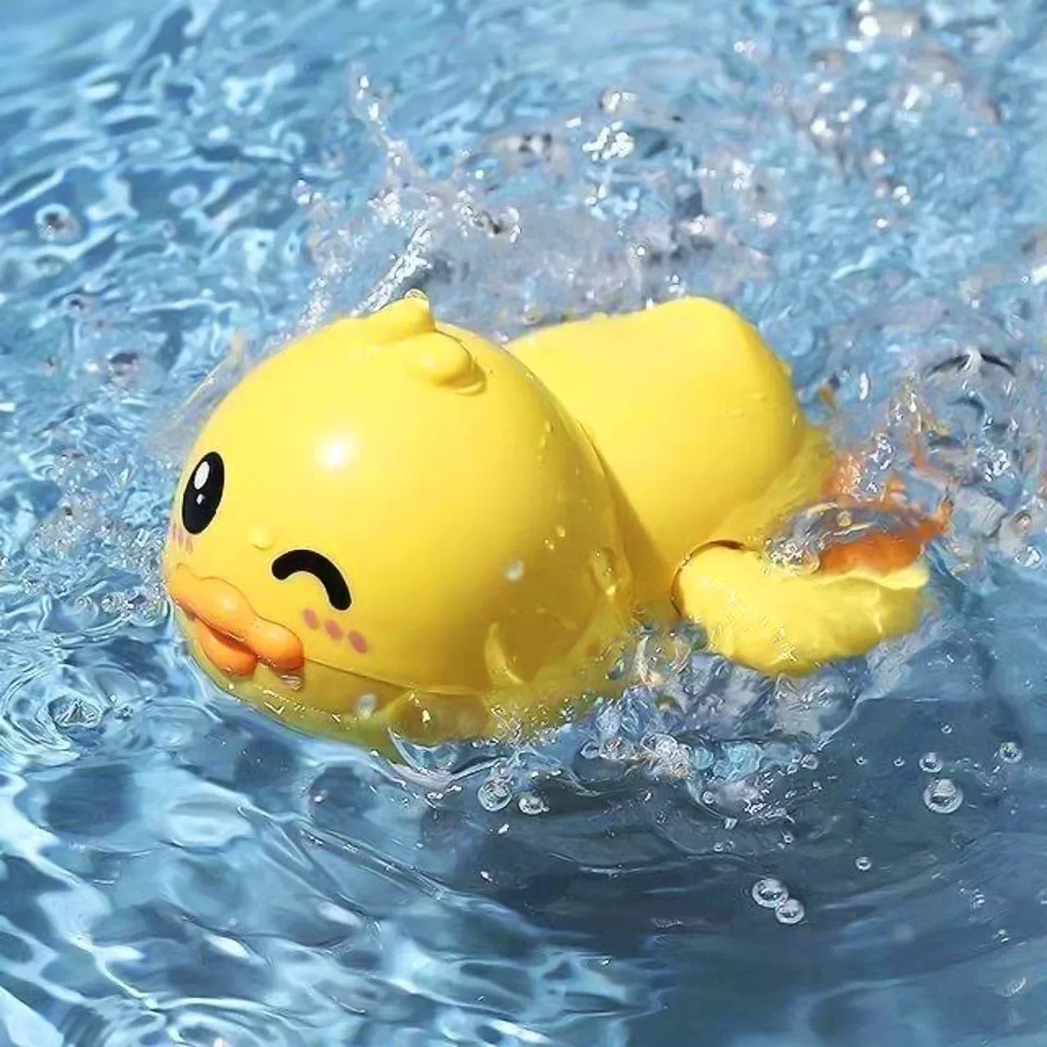 Baby bath toys for children water play small yellow duck swimming baby kids play with water duckling small turtle boys and girls