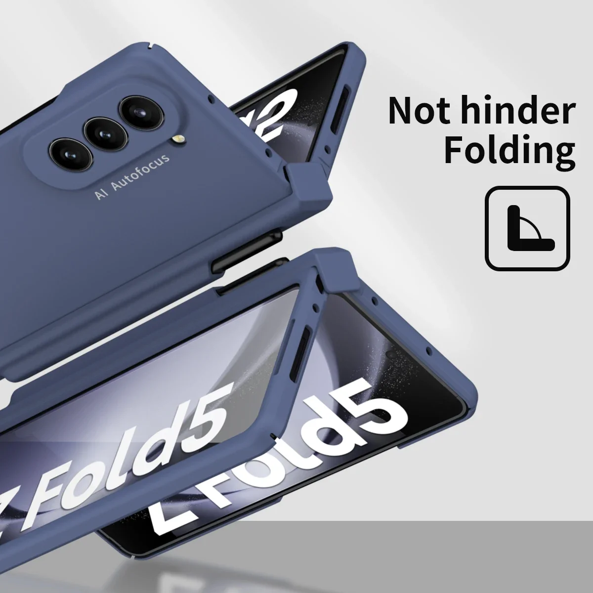 Coque de téléphone Samsung Galaxy Z Fold 5 5G, pour Fold5 Slim S, support de fente pour stylo, charnière, couvercle en plastique avec protecteur d'écran avant_voghion.com